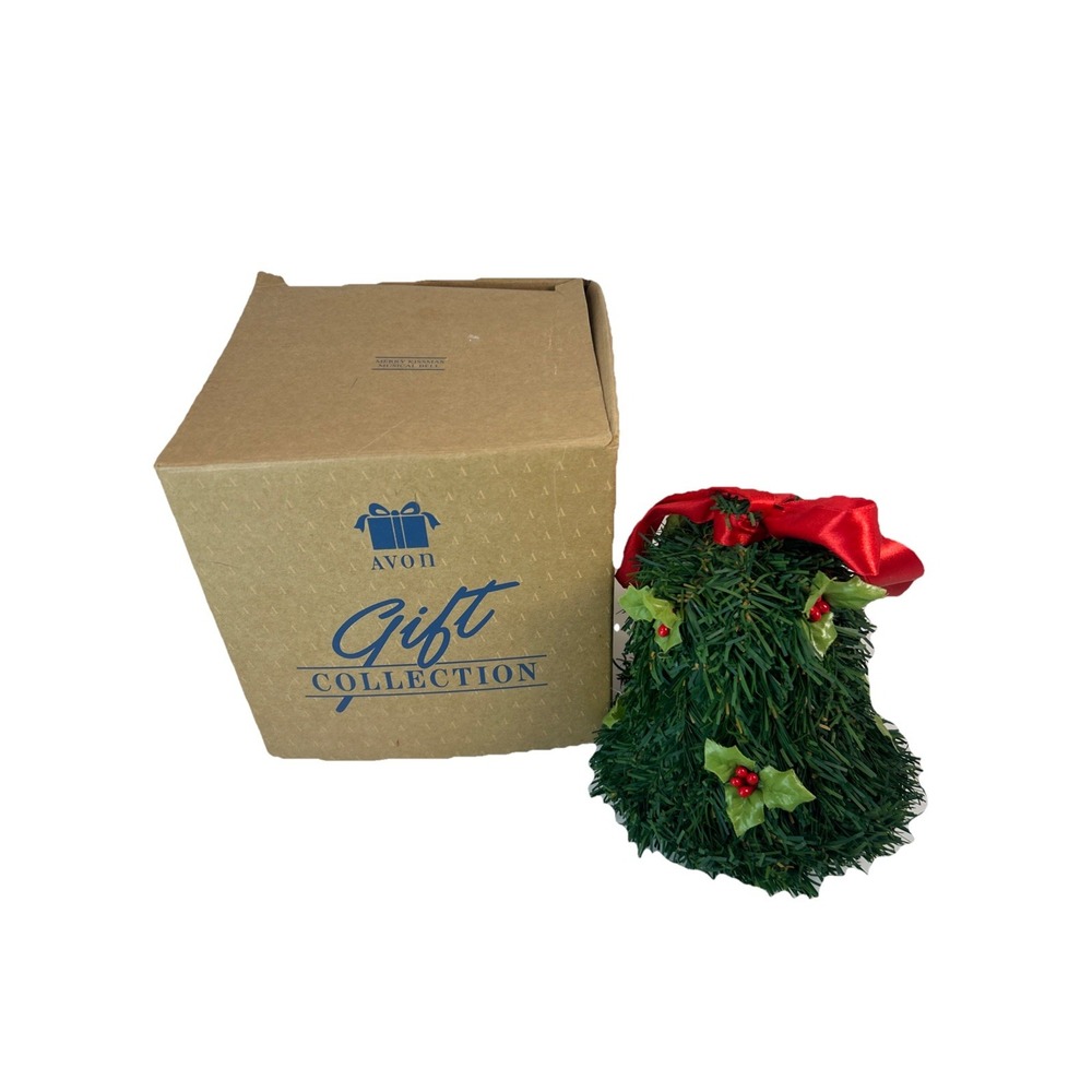 Vintage Merry Kissmas Bell Motion Activated Musical Mistletoe AVON With Box